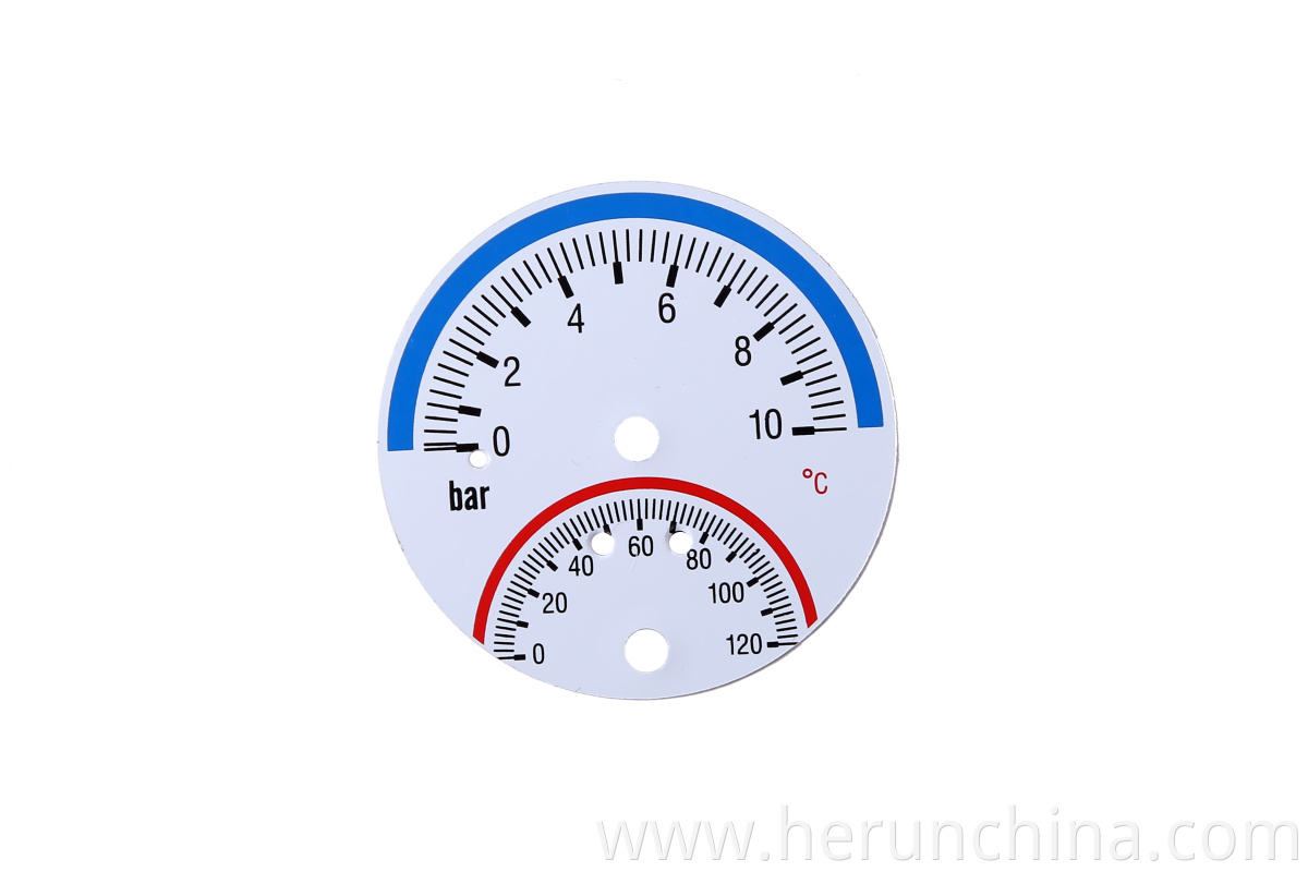 Pressure Gauge Dial Plate